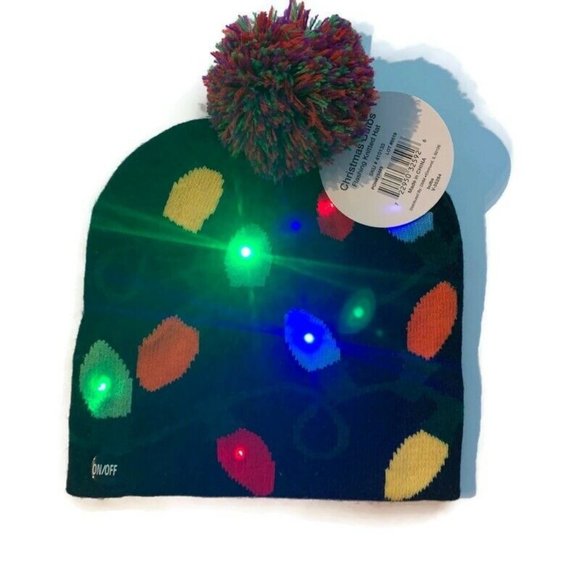 NEW! Lotsa Lights Christmas Bulb Flashing Knitted - Picture 3 of 3